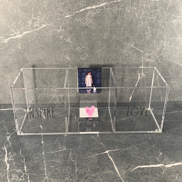 Rae Dunn Other - - NWT Rae Dunn INSPIRE LOVE clear plastic desk organizer